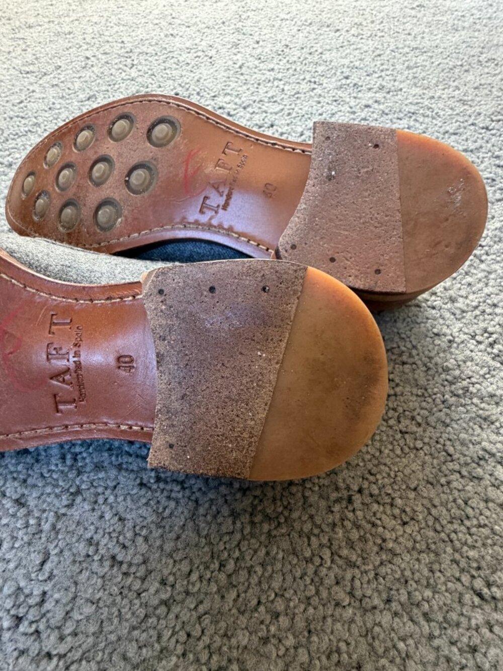 The Jack Shoe from TAFT - Lace-up Oxfords in Grey/Brown - Size 40 - Excel. Cond. - Picture 9 of 12